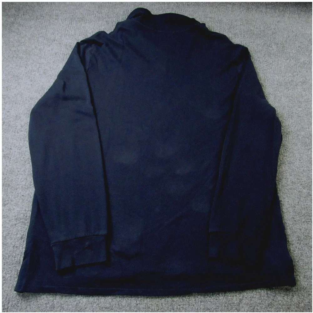 Polo Ralph Lauren Polo Shirt Mens XXL Long Sleeve‎ Navy Blue Soft Fleece Knit